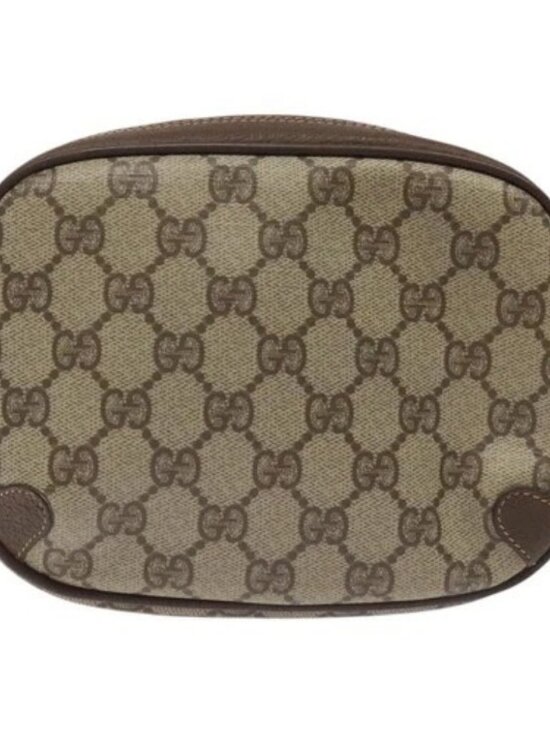 GUCCI GG Supreme Web Sherry Line Shoulder Bag PVC Beige 156 02 066 Auth BD958 - Picture 2 of 15